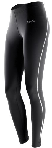 Spiro Ladies/Womens Bodyfit Performance Base Layer Leggings (XL-2XL) (Black)