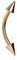 Piercing Augenbrauen Augenbrauenpiercing Banane Spitze Spike Bananabell Curved Barbell Gold 1,2 mm 10 mm