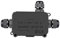 COOLWEST IP66 Waterproof Outdoor 3 Cable PG9 Black Plastic Connector Gland Electrical Junction Box