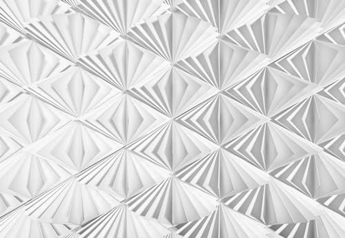 Komar Fototapete DELTA | 368 x 254 cm | Tapete, Wand Dekoration, 3D, Fächer, Papier, Abstrakt, Design, Muster, Schlafzimmer, Wohnzimmer | 8-204