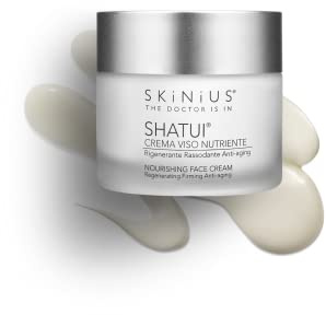Skinius SHATUI Crema Viso con Acido Ialuronico, Vit E, Burro di Karité 20ml | Azione Rigenerante, Rassodante, Nutriente e Anti-Aging per Attenuare le Micro Rughe e Donare Tono alla Pelle