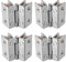sourcing map Glass Hinge Cabinet Door Hinge Glass Clamp,Stainless Steel, for 5-8mm Thickness 4Pcs
