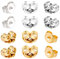 AIEX 12stk 925 Sterling Silber 14K Gold Ohrring Stopper Ohrstopper Ohrstecker Schmetterling Verschlüsse Universal Größe für Ohrstecker Schmuckherstellung (6×5mm)