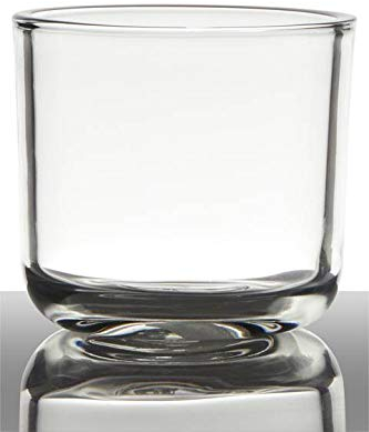 INNA-Glas Vetro per Candele Nick, Cilindro/Rotondo, Trasparente, 13 cm, Ø14 cm - Vasetto Decorativo - Vaso di Vetro
