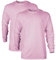 Gildan Ultra Cotton Long Sleeve T-Shirt, Style G2400, Multipack, Rose Clair, XXL (Lot de 2) Homme