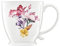 AMBITION Kaffeetasse groß Blumen 480 ml Garden Flower Porzellantasse mit Fuß Spülmaschine & Mikrowelle