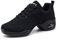 Damen Mesh Geteilte Sohle Jazzschuhe Lace Up Tanzsneaker Modern Tanzschuhe Sportlich Fitness Wanderschuhe Schwarz2 41