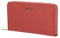 COCCINELLE Metallic Soft Zip Wallet Grainy Leather Geranium