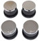 Ufixt Fits AEG, Ariston, Atag, Beko and Belling Oven Cooker Hob Knob Dial Pack of 4 Black/Silver