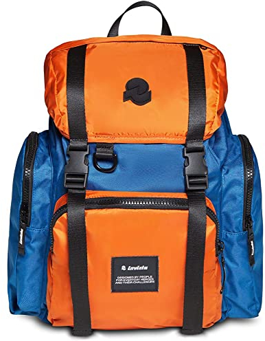 Invicta Rucksack aus nachhaltigem Stoff, Praktisch & Unisex, mit Laptopfach bis 14'', Büro, Uni, Arbeit; Reise, Sport&Freizeit; italienisches Design, MONVISO X schwarz