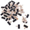 Qiwenr 50pcs Klein Tafel Memotafel Holztafel Mit Klammer (Schwarz)