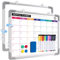 Whiteboard Monatsplaner Magnetisch - 40x30cm Magnettafel Whiteboard Kalender,HäNgende Doppelseitige Tafel füR Planung, Liste, Zeichnen, Schule, Zuhause, BüRo (Monatskalender)