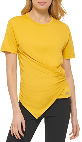 DKNY Damen Everyday Wrap Soft Top Hemd, Golden Spice, X-Klein