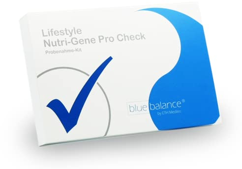 Blue Balance® Lifestyle Nutri Gene Pro Check | DNA Test | Gesundheitstest | Probenahme-Kit | Selbsttest für Zuhause | Schnelltest | mit Laboranalyse