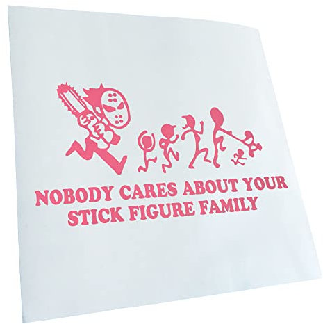 Kiwistar - Autoaufkleber - Hellrosa - 30x16cm ...your stick figure family 2 - Heckscheibe Auto Aufkleber wetterfest für Kfz LKW Mofa Truck - Sticker außen selbstklebend Tuning Zubehör für Fenster