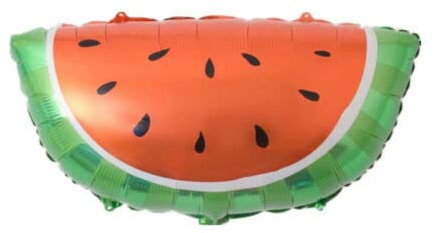 Zebra Balloons, Wassermelonen-Frucht-Folienballon, 70 cm
