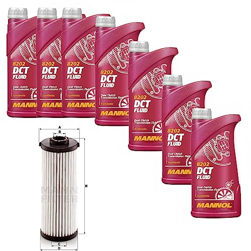 Automatikgetriebe Ölwechsel Satz Getriebeölwechselsatz mit DCT Fluid 7 L Automatikgetriebeöl Doppelkupplungsgetriebeöl + Getriebeölfilter