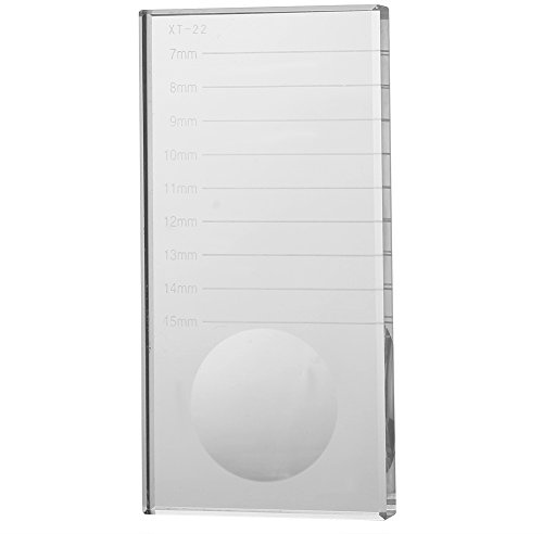 Carrelage de cils avec couvercle 13 × 7 × 3 en verre rectangulaire pour faux cils colle séparateur de cils palette d'extension de cils