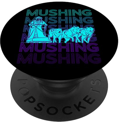 Mushing Schlitten Hundeschlitten Retro PopSockets mit austauschbarem PopGrip
