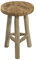 mgc24 Sgabello in teak – stabile supporto per fiori a 3 gambe in legno massiccio, realizzato a mano in vero legno, versatile e facile da pulire, premontato, perfetto per soggiorno, giardino,