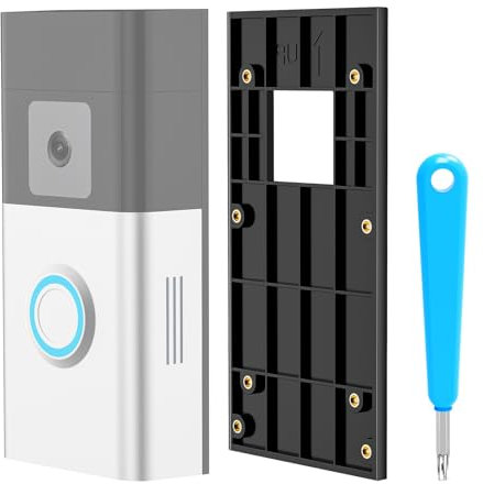 Selbsthaftende Ring Doorbell Halterung ohne Bohren für Video Doorbell 4/3/3 Plus/2. Gen/2/1 & Akku-Videotürklingel (2024)/Plus/Pro, Klebehalterung Wandhalterung Doorbell Zubehör für Tür Wand