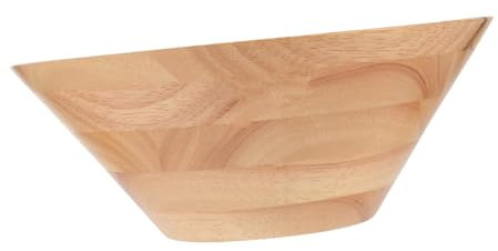 Cabilock Rubber Wood Salad Bowl Small Bowls Wooden Bowl Round Salad Bowls Wooden Cone Bowl Rice Serving Bowls Salad Bowls Wood Rice Bowl Wood Serving Bowl Wooden Mixing Bowl Wood Soup Bowl