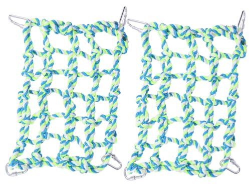 Supvox Papageien-kletternetz-Set Papageiennetz Haustier-kletterseil Grün Größe Papageien Fitness Und Spaß