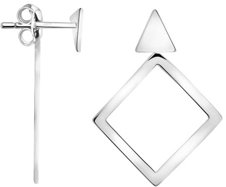 SOFIA MILANI - Damen Ohrringe 925 Silber - Dreieck Quadrat Geometrie Ohrstecker - E3017