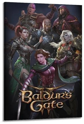 KFNICCE Baldur's Gate 3 Videospiel-Poster, dekorative Malerei, Leinwand, Wandposter und Kunstdruck, moderne Familienschlafzimmer-Dekoration, Poster, 30 x 45 cm