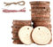 40 Stück Holzscheiben 5-6 cm,Rund Holzscheiben zum Basteln mit zwei Baumwollschnüren,Holzscheibe aus Holz mit Löchern,Baumscheiben Unvollendete,für Heimwerken,Basteln,Hochzeiten,Feiertagsdekorationen