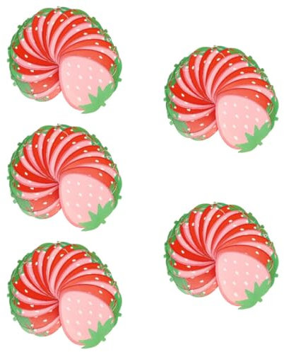 VICASKY 5 Sätze Papierschnur Erdbeersirup Erdbeer-geburtstagsdekoration Erdbeer Geburtstag Beerenbanner Zum Ersten Geburtstag Erdbeer-party-banner Erdbeerschild Erdbeerballons 4 Stück * 5