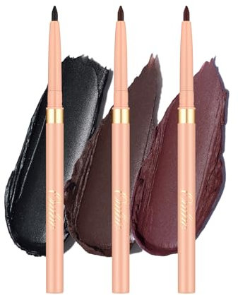 OULAC Matte Eyeliner Waterproof Set, Wischfester Langanhaltender Schwenkbarer Eye Liner & Lipliner Stift, Schnelltrocknung, Hochpigmentierter, Seidiger Cremige, Vegan