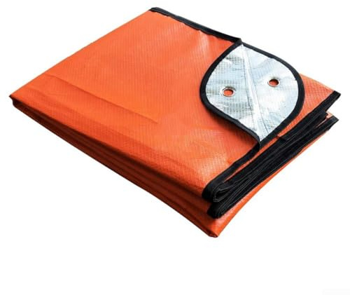 Lona térmica reflectante aislante para acampar al aire libre y supervivencia, ligera e impermeable (naranja)