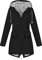 Flodxo Waterproof Jackets Women Lightweight Running Hiking Plus Size Raincoat Hoody Windproof Outdoor Packable Rain Jacket Softshell Summer Trench Coat Long Ladies Rain Jacket Sale Black L