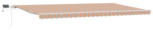 vidaXL Ausziehbare Markise Mehrfarbig 600 x 300 cm Stoff und Aluminium