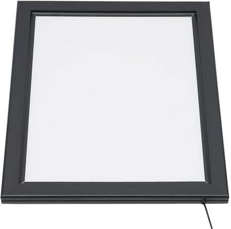 LED Plakatrahmen 12V Beleuchteter Plakatrahmen 18W Leuchtrahmen Wandbefestigung Posterrahmen 10000K Farbtemperatur Beleuchtet Poster Rahmen Vielseitiges Werbedisplay für Studio, Geschäften, 40 x 50cm