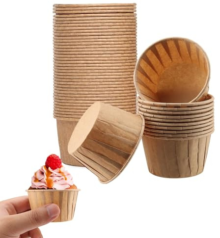 50 Pezzi Formine per Muffin Di Carta, Pirottini Di Carta per Cupcake, Pirottini Da Forno Cupcake, Facili Da Sbucciare, per Matrimoni, Battesimi, Anniversari, Compleanni, Halloween, Natale