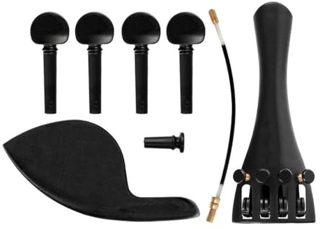 BEALIFE Komplett set med fioldelar. Innehåller bakstycke, hakstöd, ändstift, slitstarka fioltillbehör, robusta och hållbara. Bakstycket är starkt nog att motstå strängspänningar. Komplett set med
