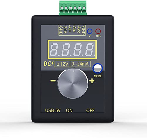 Domary Generatore di Corrente Portatile a Piccola Tensione con luminosità del Display Regolabile per la Manutenzione Elettrica in Loco ABS 0-10 V 0-22 MA