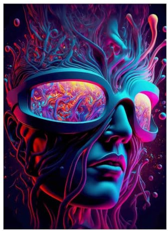 Kreatives Erwachsenenspiel, 1000 Stück Gesicht Brille Abstrakt Puzzle | 70x50cm Stimmung Beruhigung, Kunstliebhaber, Feste Passform, Geschenk Treffen, Karton