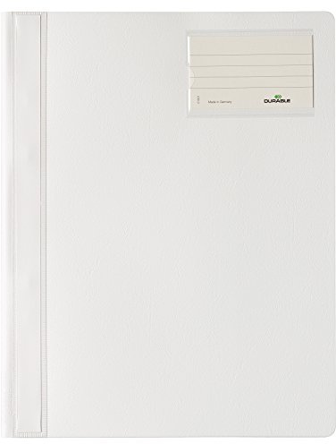 DURABLE Hunke & Jochheim Schnellhefter, Hartfolie, DIN A4 überbreit, weiß