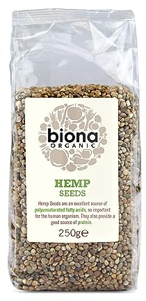 Biona Organic Whole Hemp Seeds, 250g
