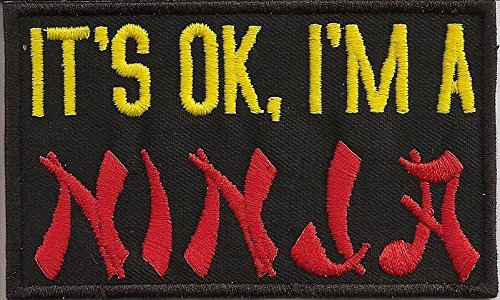It`s OK, I`m a Ninja, Kamikaze, Samurai, Racing, Biker, Patch, Aufnäher