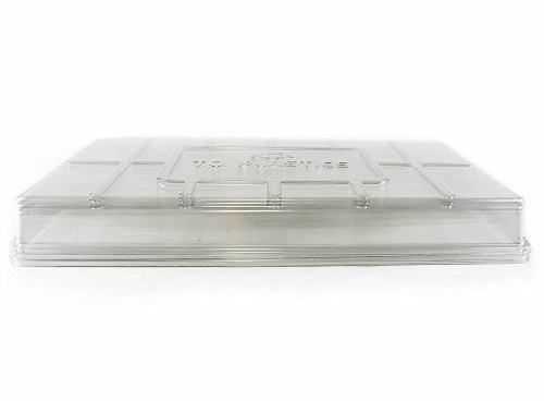 Living Whole Foods Plant Tray Clear Plastic Humidity Domes: Pack of 5 - Fits 10 Inch x 20 Inch Garden Germination Trays - Greenhouse Grow Covers