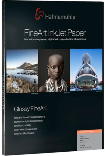 Hahnemuhle 300gsm FineArt Baryta Satin Photo Paper, 8.5x11, 0.37mm Th