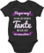Shirtracer Baby Body Junge Mädchen - Ich habe eine verrückte Tante Lila - 6/12 Monate - Schwarz - babykleidung sprüche tante+baby-kleidung aunt aunty bodys babygeschenke babybody+tante tantes teyze