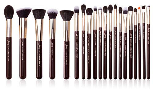 Jessup set pinceaux maquillages pour fond de teint, eyeliner, anti-cerne, tampon - Fabrication artisanale - Poils synthétiques - Kit d'outils de maquillage 20 pièces T281