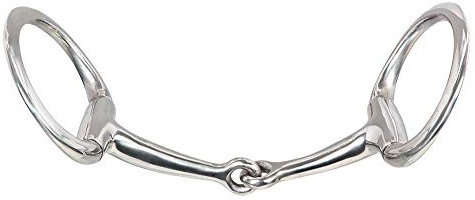 PFIFF 102718 Edelstahl-Olivenkopfgebiss, einfach gebrochen, silberfarben 135