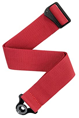 D'Addario Tracolla Auto Lock Polypro, Rosso