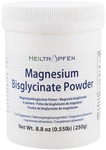 Magnesiumglycinat Pulver als Magnesium bisglycinat 0,55 lb - 250 g | wasserlösliches Kristallpulver | Heiltropfen®